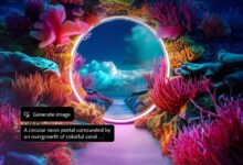 Adobe Firefly Generative AI 3 11 Generate Image Circular Neon Portal