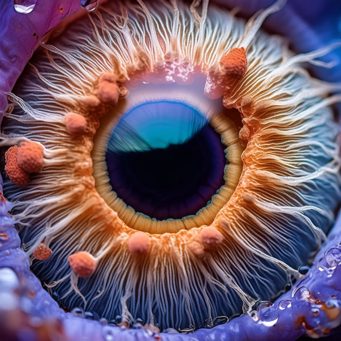 Adobe Firefly Generative AI 3 15 Hyper realistic cordyceps mushrooms in pupil prompt output 1