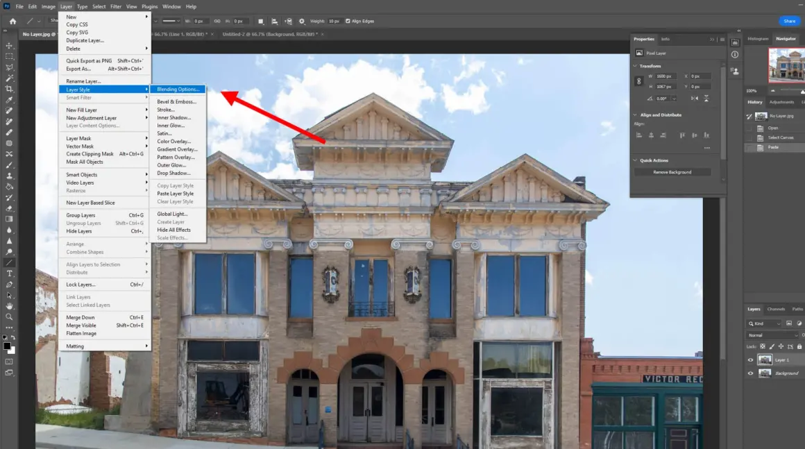 Photoshop'ta Blending Modları 3 layer styles menu in photoshop