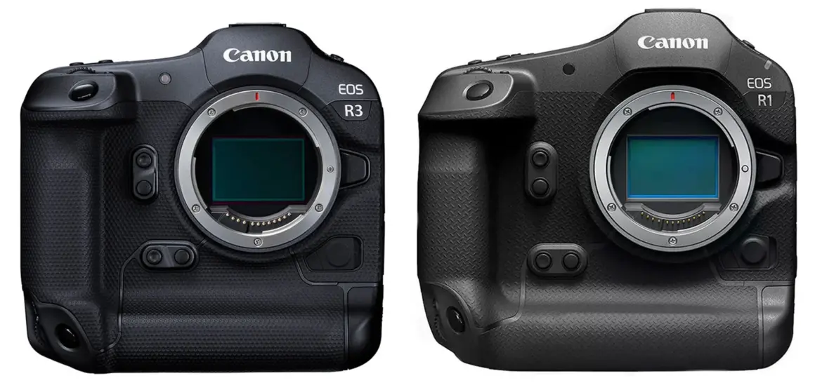 canon eos r3 versus r1 side by side clean