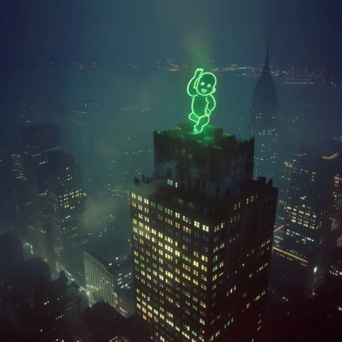 Phillip Toldeano : Başka Bir Amerika 13 edward1910 green neon dancing baby sign on top of a skyscraper 24be5dc0 9287 4d17 bb3a 5c4bb2e07af3 topaz enhance 4x