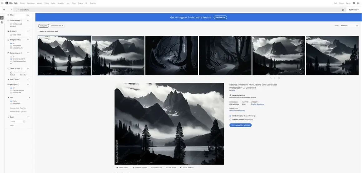 Adobe, Şikayet Sonrası 'Ansel Adams Stilindeki' AI Görsellerini Kaldırdı 2 447035191 398170652683403 536454419302564543 n