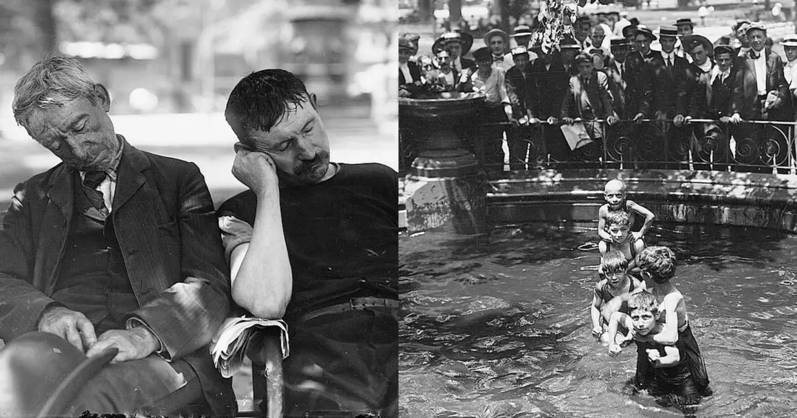 1911’den Fotoğraflar New York’un Ölümcül Sıcak Hava Dalgasıyla Mücadelesini Gösteriyor
