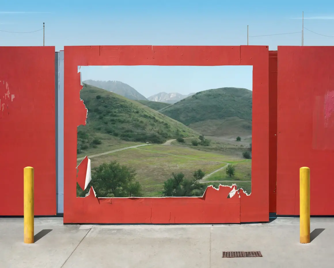George Byrne : Synthetica 30 Red Fence 2024