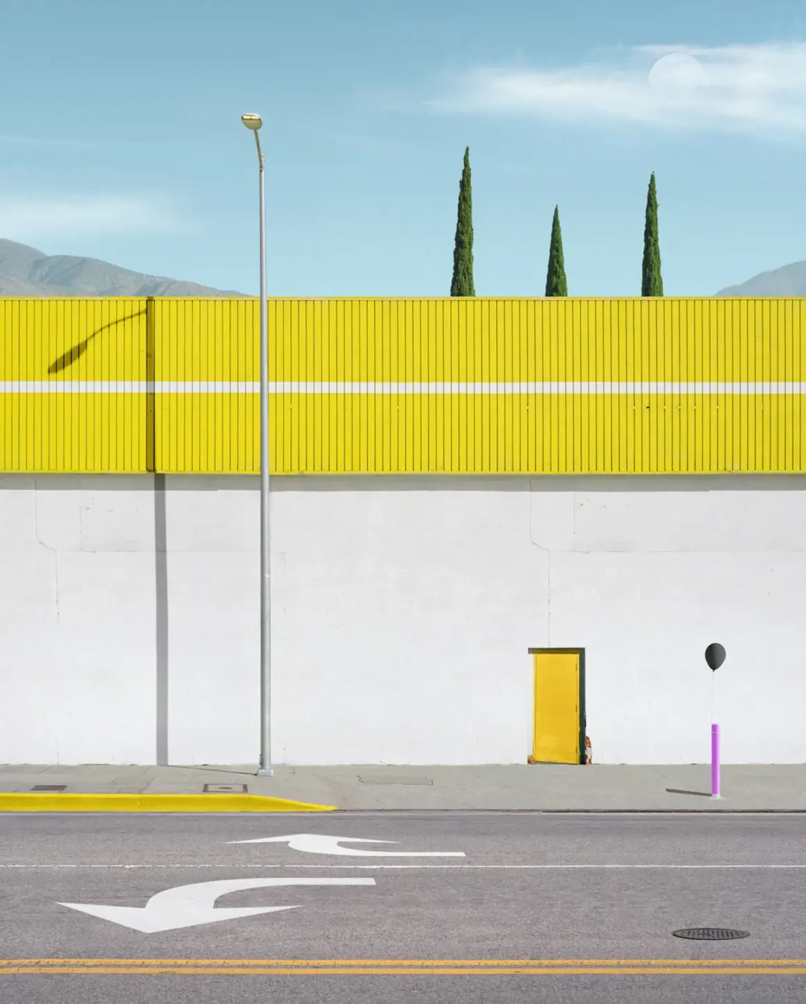 George Byrne : Synthetica 24 Yellow Wall 2024