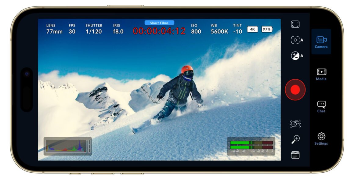 iOS için Blackmagic Camera 2.0 1 iOS için Blackmagic Camera 2.0