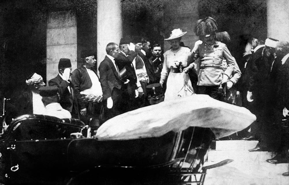 Postcard for the assassination of Archduke Franz Ferdinand in Sarajevo