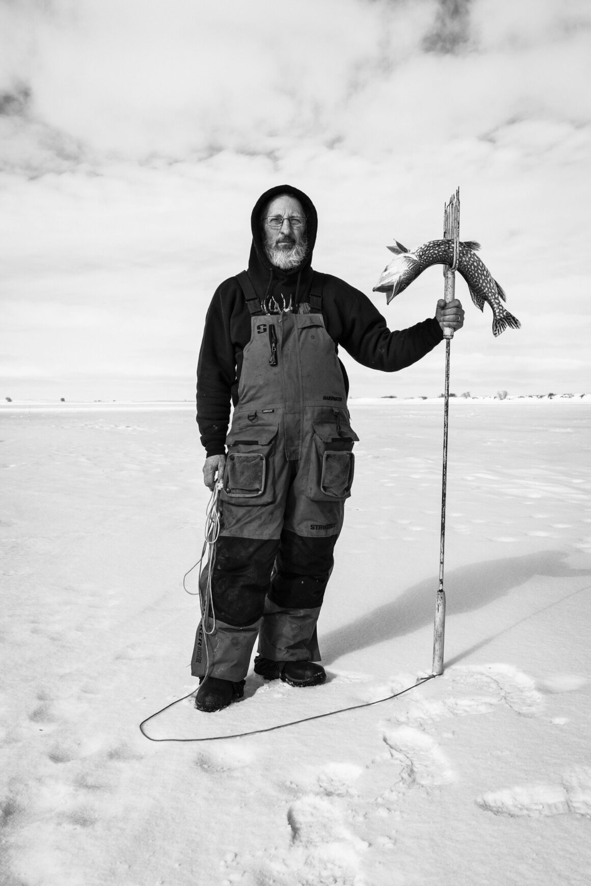 Richard Sharum : Spina Americana 2 Ice Fisherman with Fresh Northern Pike. Hemand North Dakota
