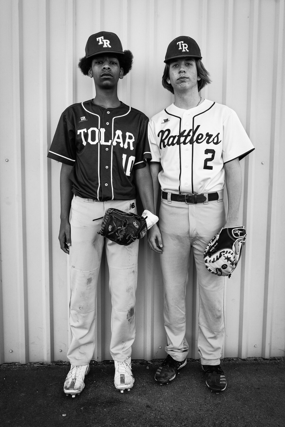 Richard Sharum : Spina Americana 16 Two Highschool Baseball Players at Practice. Tolar Texas