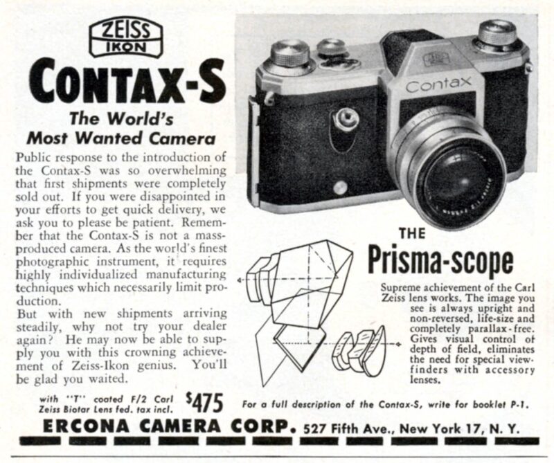 contax s advwertisement