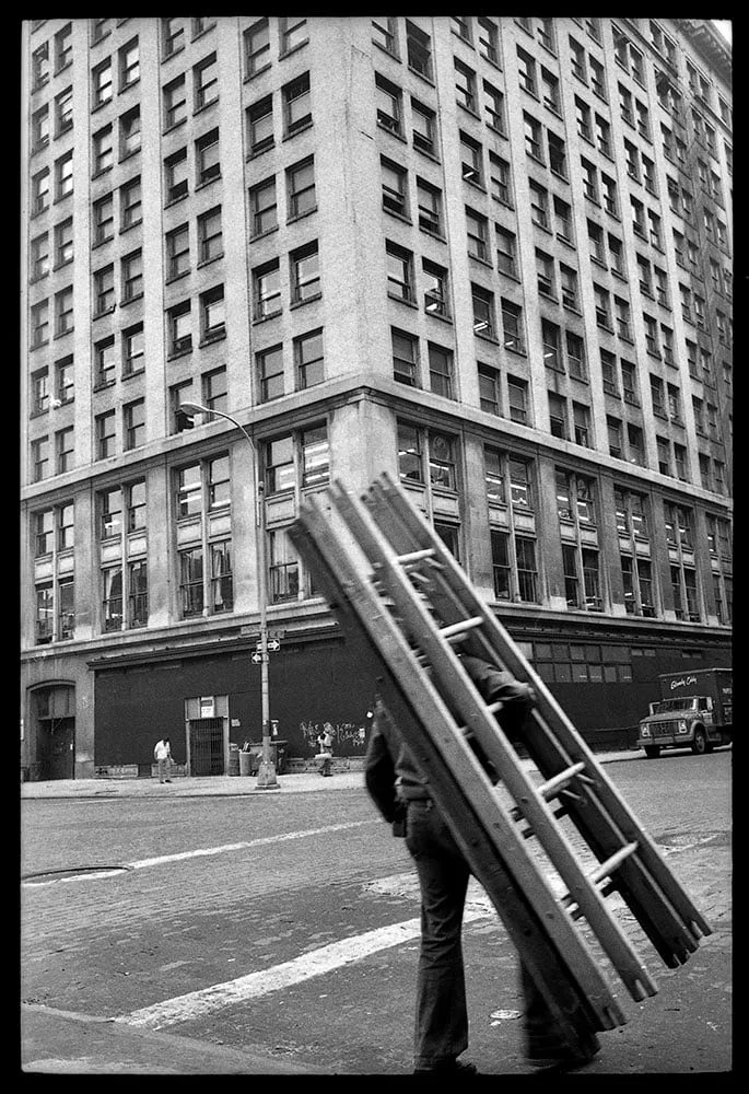 web Man with ladder 1973