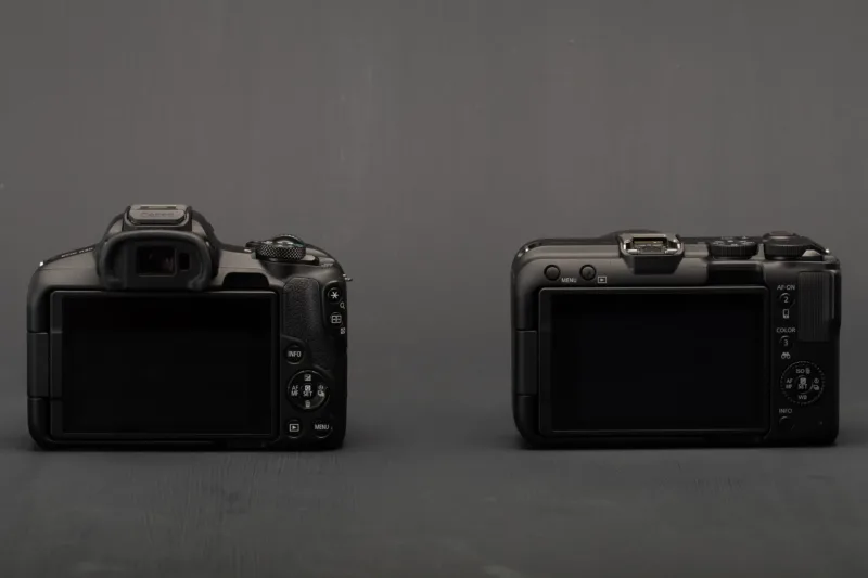 EOS R50V vs EOS R50 Controls