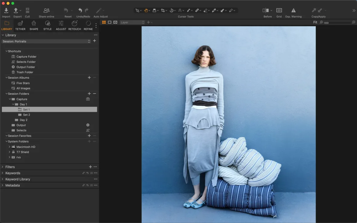 Capture One yeni rötuş özelliklerini tanıttı 5 a screenshot of capture one session builder workflow tool