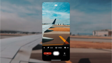 VSCO, iPhone için ilk bağımsız kamera uygulaması olan Capture'ı kullanıma sundu 34 a screenshot of phone with the vsco creator app is placed against a photo of an airplane on a runway