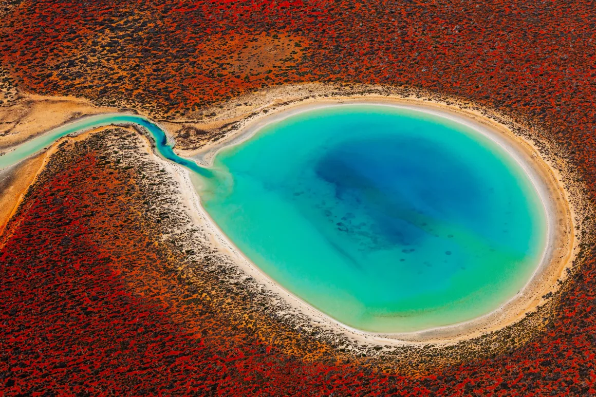 Birleşmiş Milletler Dünya Okyanuslar Günü Fotoğraf Yarışması 2025 1 a turquoise body of water is surrounded by red earth