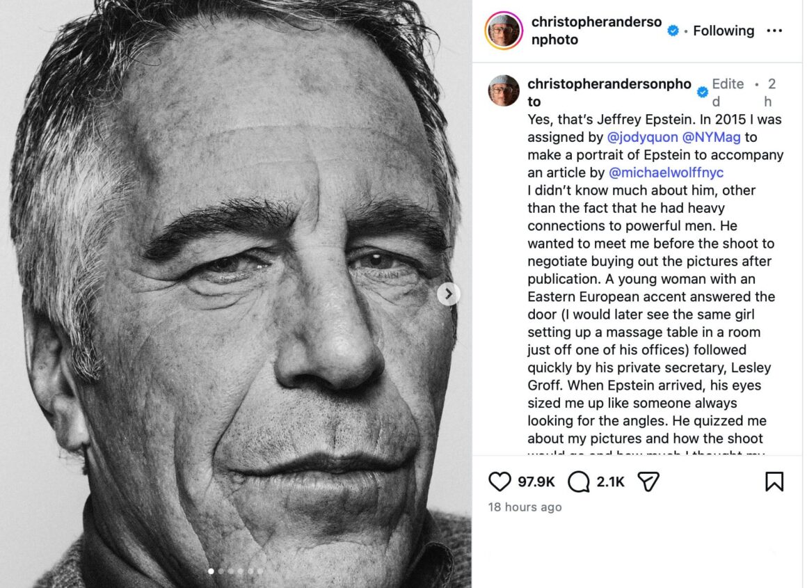 Bir Fotoğrafçının Tanıklığı: Christopher Anderson ve Jeffrey Epstein