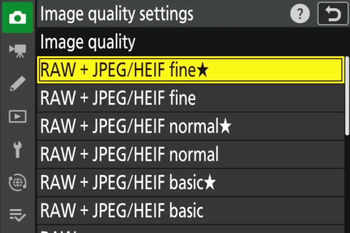Yeni Nikon fotoğraf makinenizde değiştirmeniz gereken ayarlar 5 Image quality settings stars