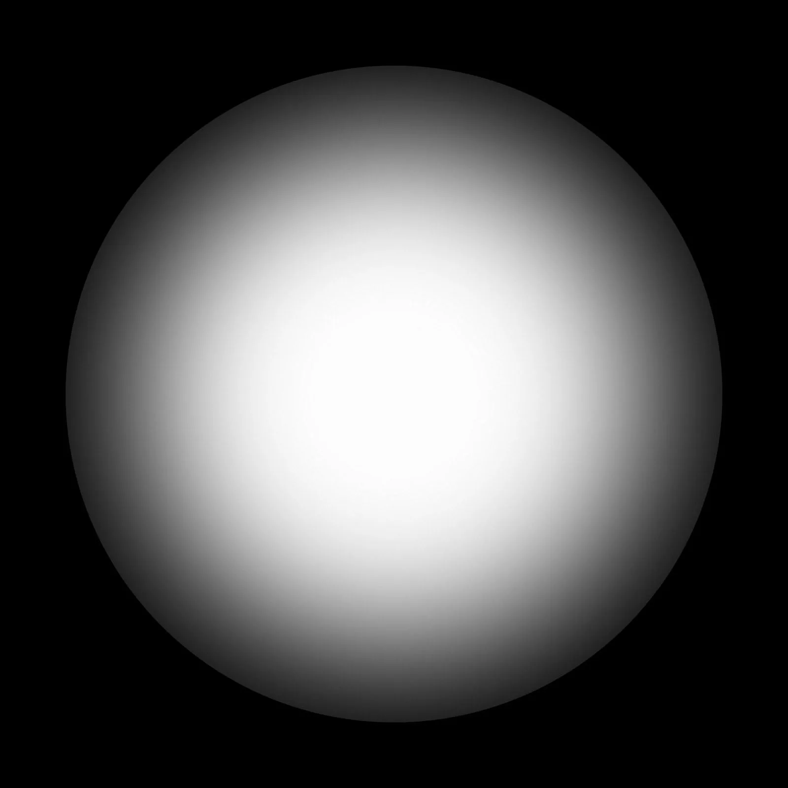 BBL’den Daha Yumuşak ve Güzel Bokeh Modifikasyonu 3 Yumuşak, gradyan kenarlı büyük beyaz bir daire; siyah arka plana doğru soluklaşarak ışıklı bir etki oluşturuyor.