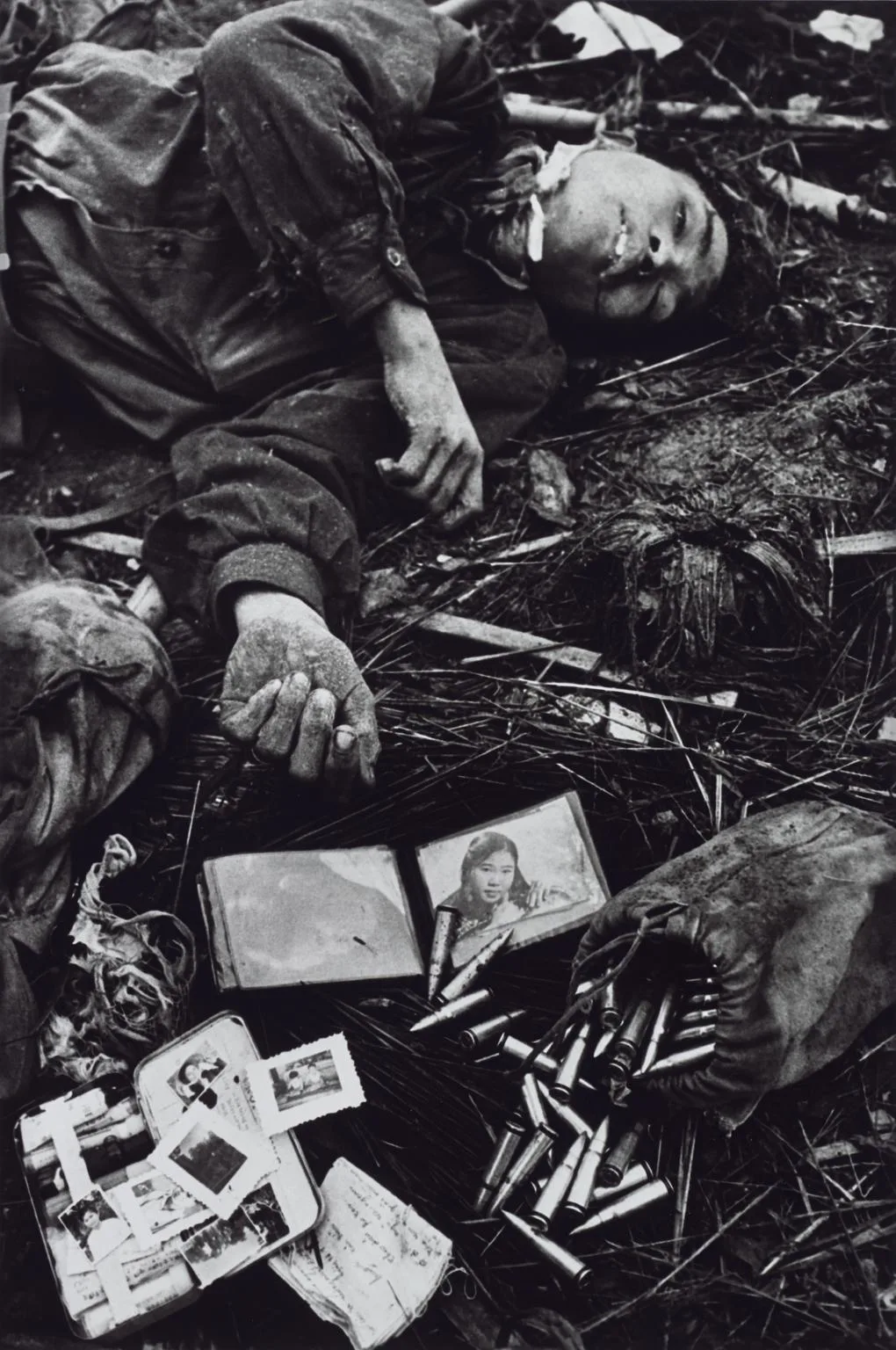 Don McCullin Dead Viet Cong Soldier with Belongings 1968