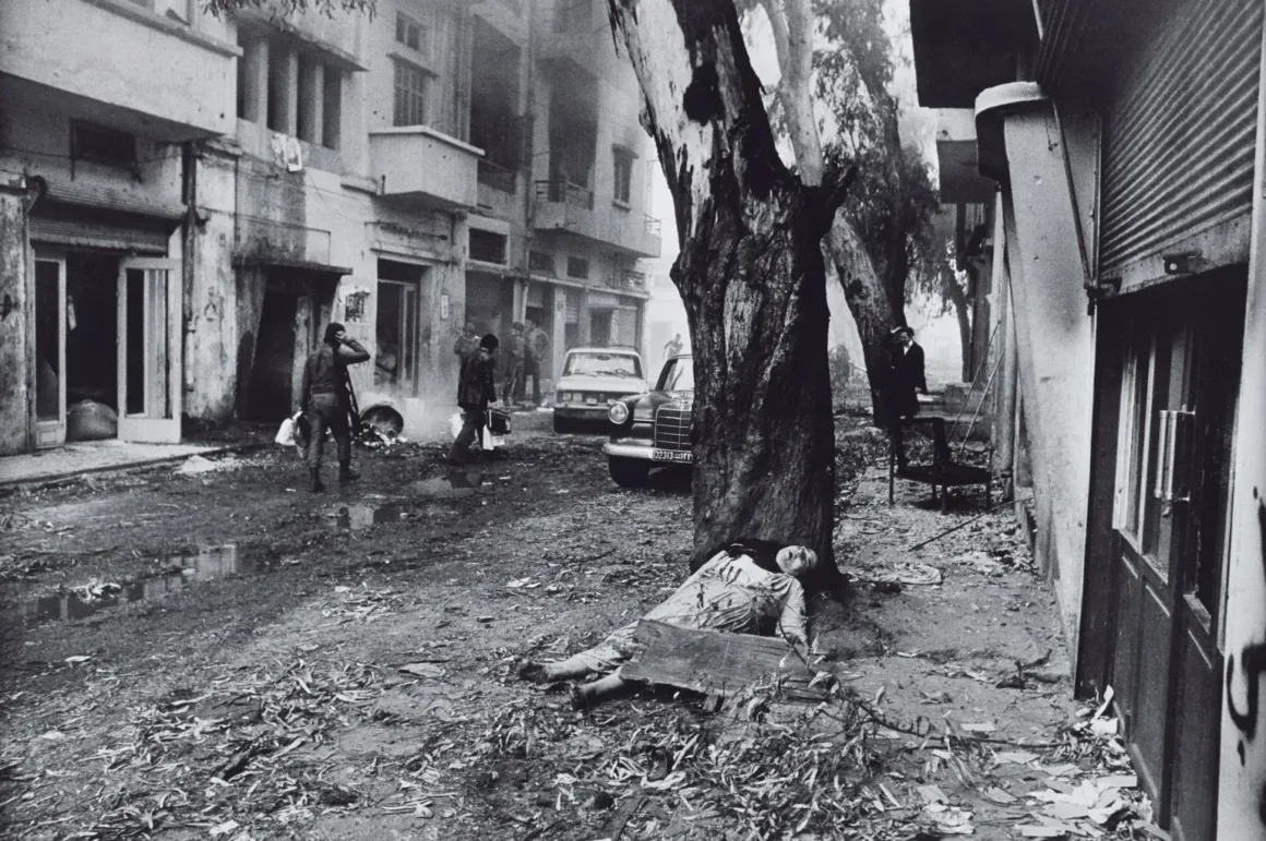 Young Christian Youth Celebrating the Death of a Palestinian Girl Beirut 1976