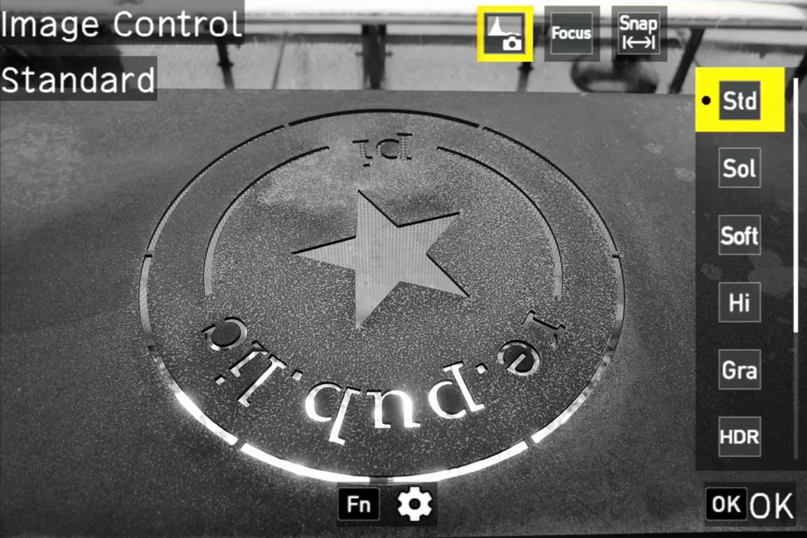 gr iv monochrome adj menu image control