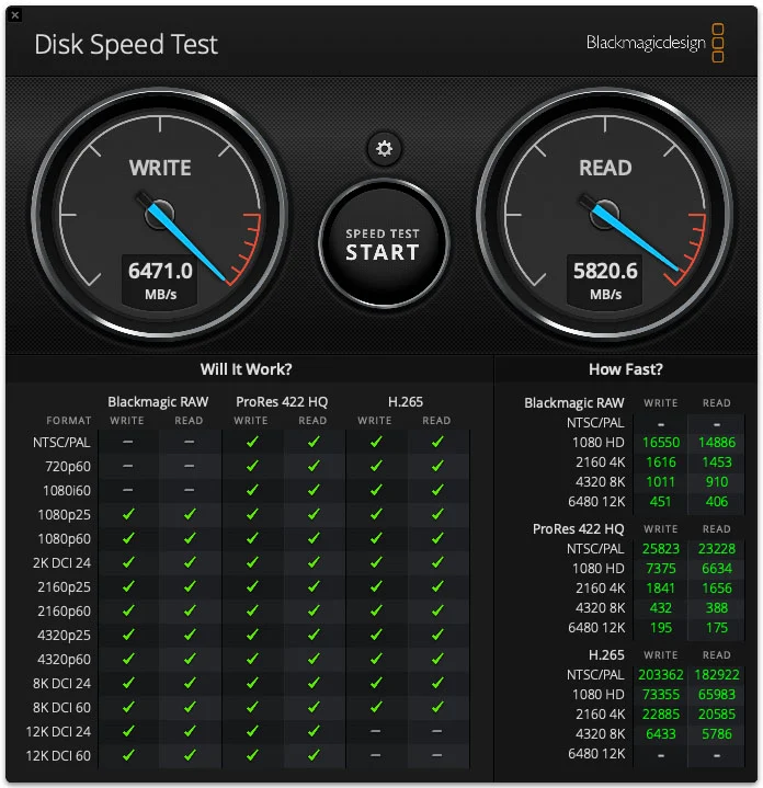 macbook pro m5 disk speed test