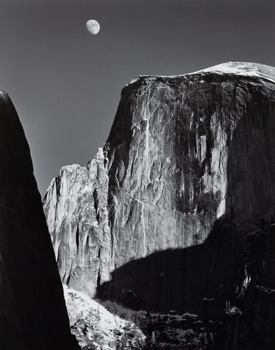 Ansel Adams: Fotoğraf Çekmek Değil, Işığı ve Tonu Tasarlamak 12 moon and half dome yosemite national park explore photographs ansel adams 1