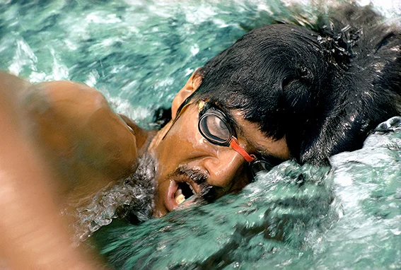 Close up of Mark Spitz training World Press Photo Sports 1973 C The LIFE Picture Collection Image by Co Rentmeester