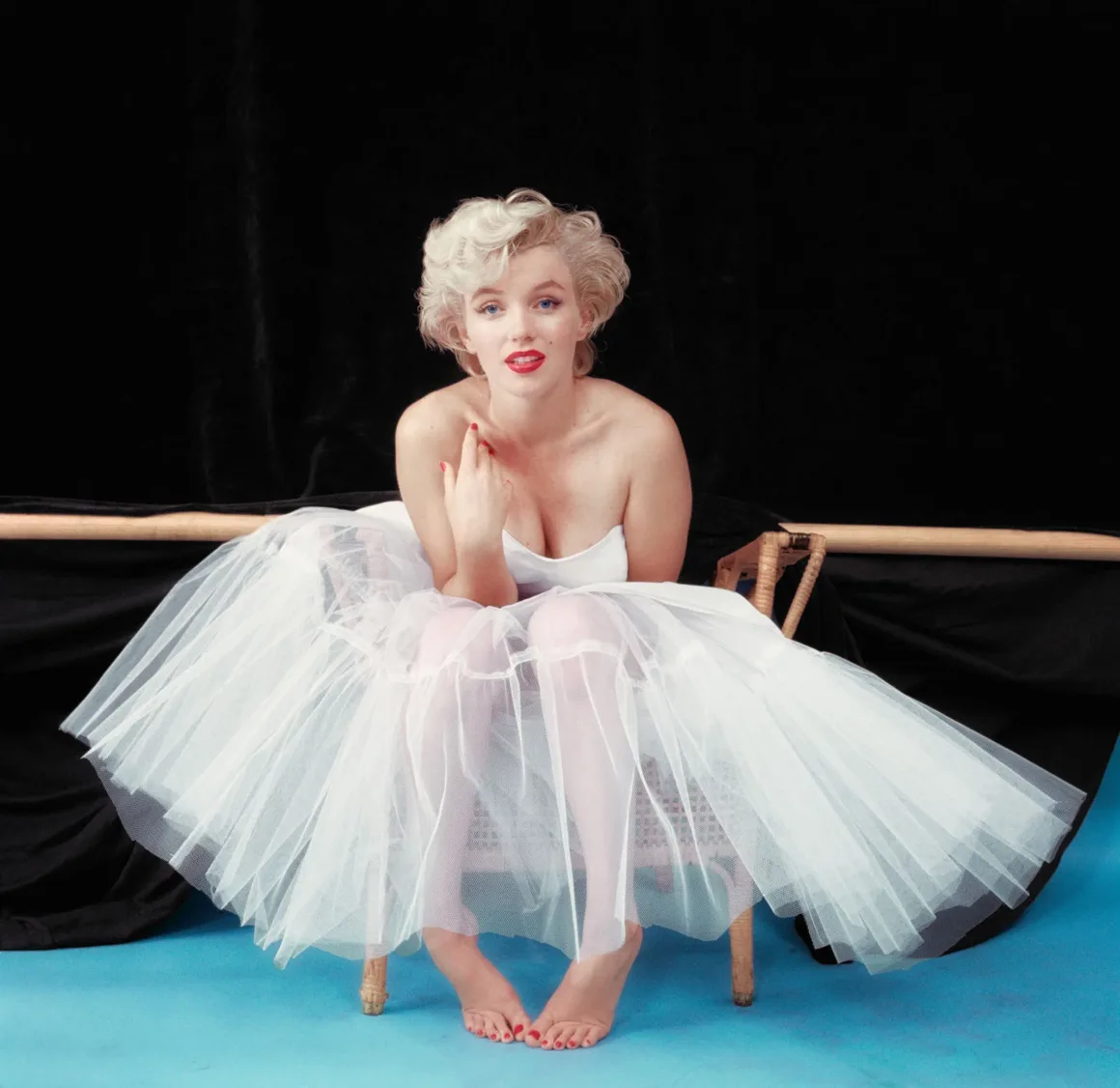 Marilyn Monroe Ballerina sitting 1954 by Milton H. Greene