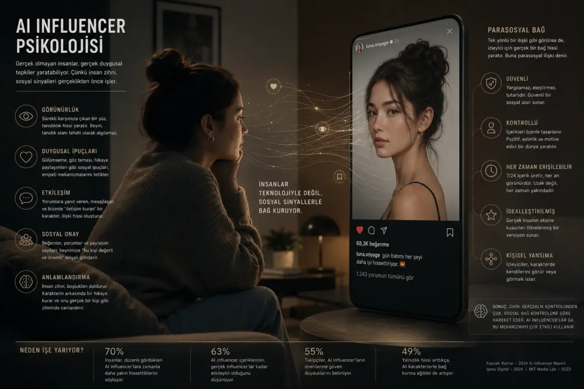 Fotoğraf Sonrası İnsan: AI Influencer Dönemi Başladı 6 AI Influencer Psikolojisi