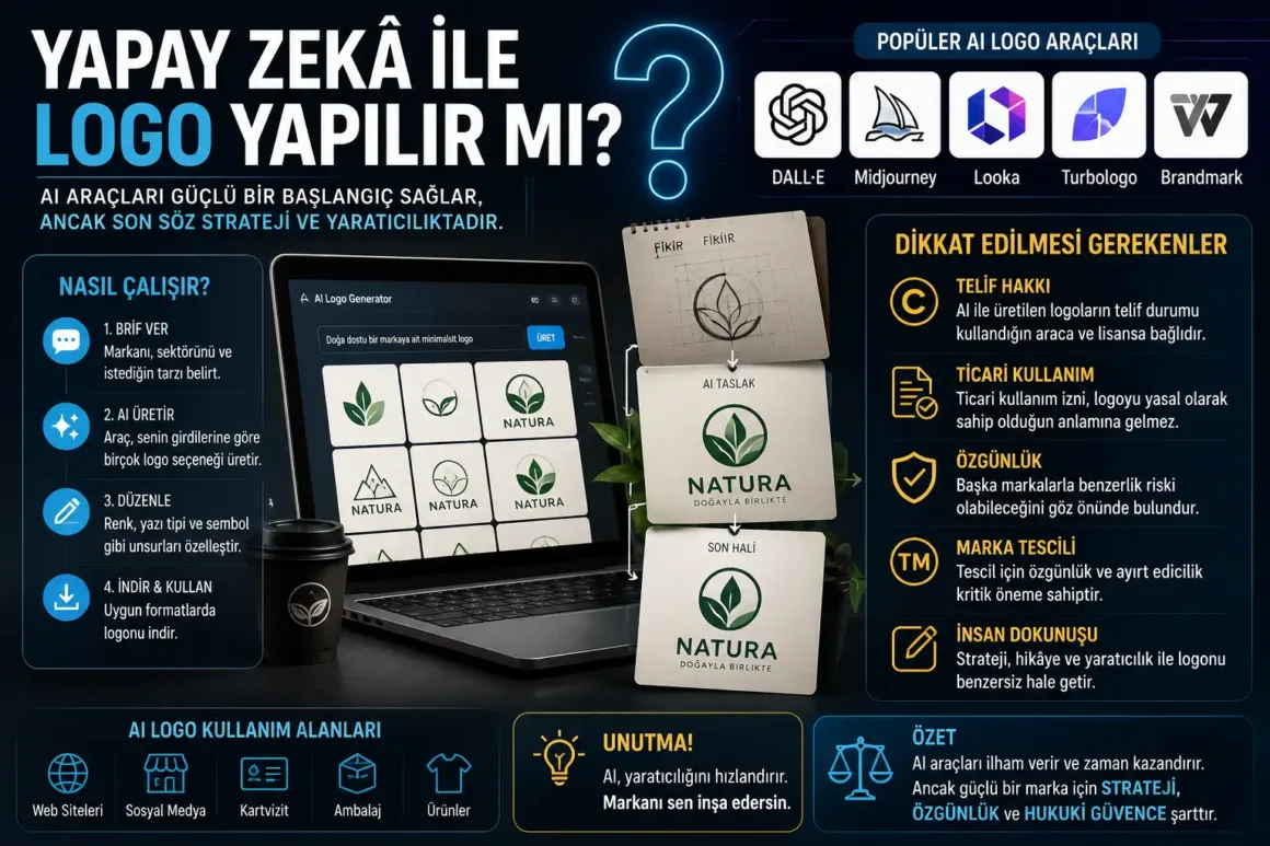 Yapay Zekâ ile Üretilen Görsellerin Telif Hakkı Kime Ait? 5 Yapay Zeka ile Logo Yapilir mi
