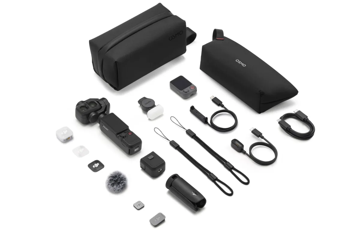 DJI Osmo Pocket 4P İncelemesi: En İyi Vlog Kamerası Artık Çok Daha Güçlü 11 DJI Osmo Pocket 4P Vlog Combo kutu içeriği