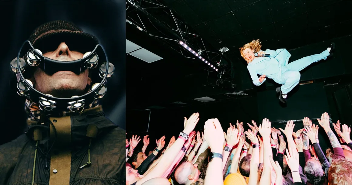 Music Photography Awards 2026 Finalistleri Müziğin Enerjisini Karelere Taşıyor 18 Music Photography Awards 2026 Finalistleri Müziğin Enerjisini Karelere Taşıyor
Bölünmüş ekranda solda Liam Gallagher yüzüne bir tef tutarken, sağda bir performans sanatçısı kalabalığın üzerinde taşınıyor.