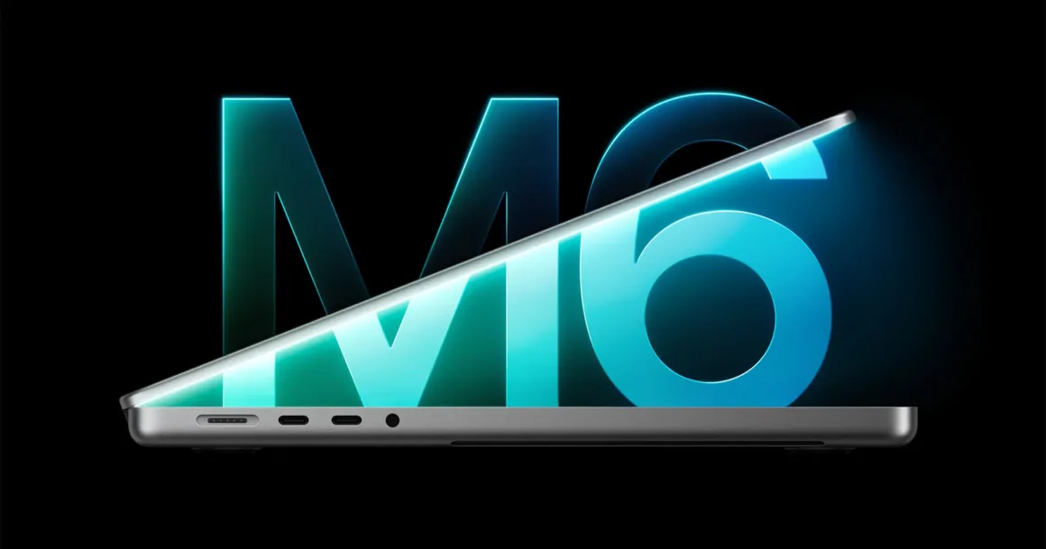 M6 MacBook Pro Tanıtıldı: Daha Güçlü Performans ve 24 Saat Pil Ömrü 1 M6 MacBook Pro Tanıtıldı: Daha Güçlü Performans ve 24 Saat Pil Ömrü
Siyah arka plan önünde yarı açık bir MacBook Pro duruyor; arkasında büyük ve parlak mavi M6 yazısı görülüyor.