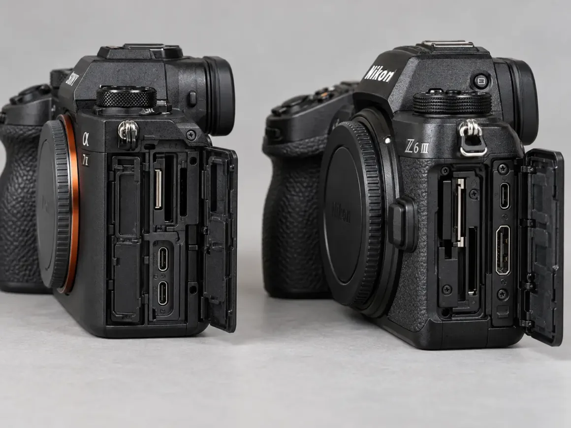 Sony A7 V vs Nikon Z6 III 25 a7v vs z6iii Kartlar HDMI USB ve Profesyonel Is Akisi