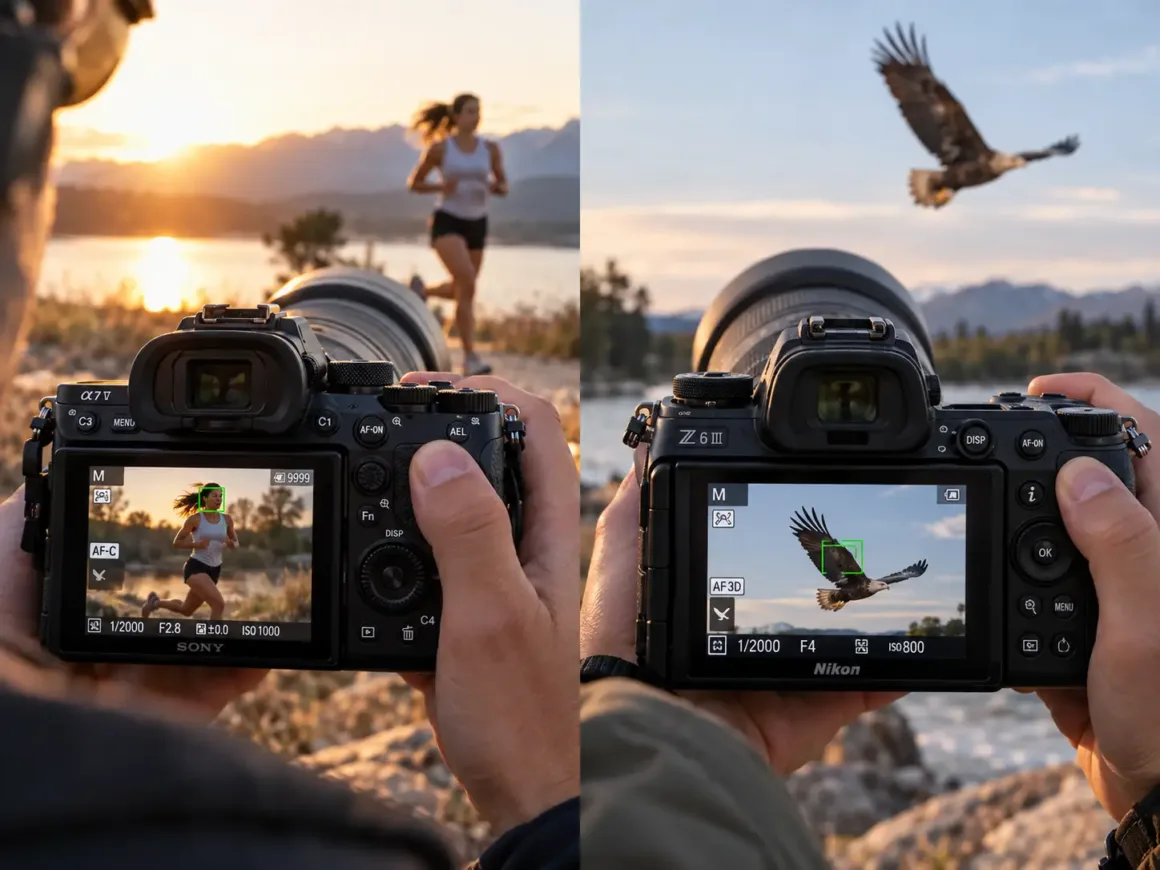 Sony A7 V vs Nikon Z6 III 19 a7v vs z6iii Otomatik Netleme ve AI Konu Takibi